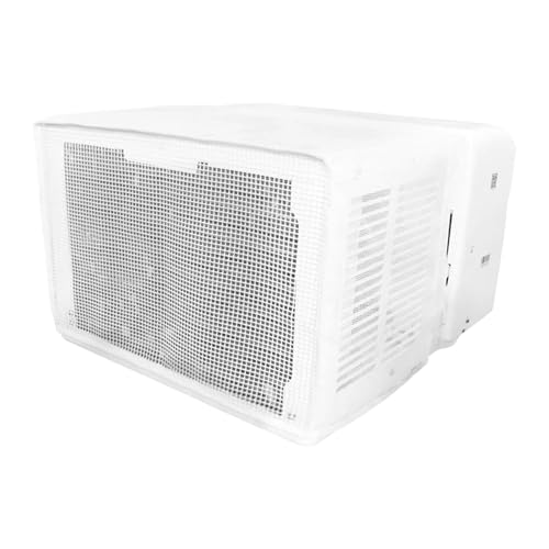 YUPEIUKLI Waschbare U-förmige Klimaanlagenabdeckung aus PVC mit Struktur für 12000 BTU Fensterklimageräte, Netzgewebe-Schutzdesign