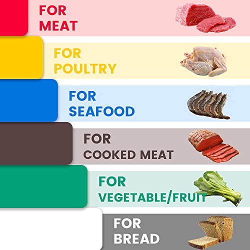 CLIVIA-Commercial-Grade-Cutting-Board-for-KitchensPlastic-Chopping-Board-20-x-15-x-12-Inch-Multi-Color-6-of-Pack-SetNSF-Certifiedfor-Vegetable-Meat-or-Cheese