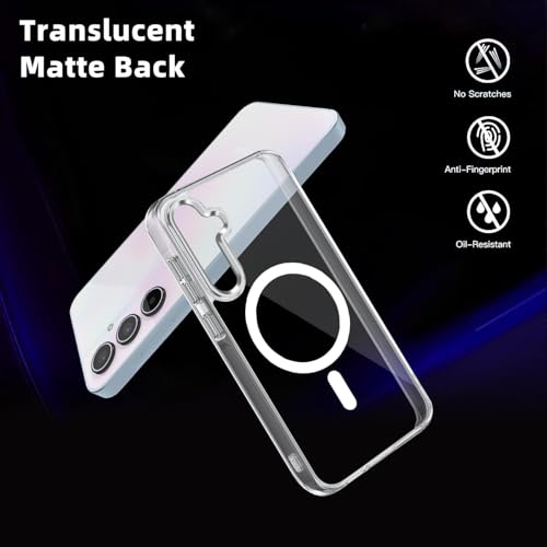 Image of REALCASE for Samsung Galaxy A35 5G | Magnetic Clear Case | Durable, Scratch-Resistant | Slim Transparent Compatible with MagSafe | Protective TPU Bumper Back Cover for Samsung Galaxy A35 5G