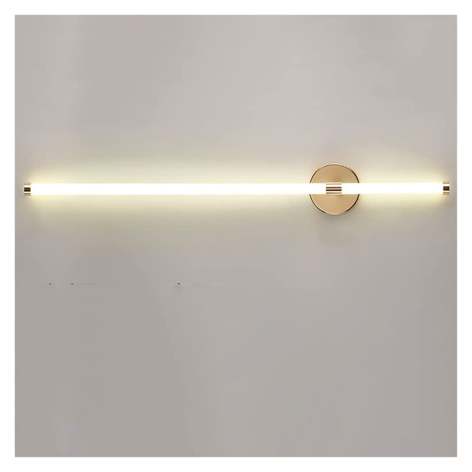 ZTCHSENZT Wall Lamp Light Dimmable LED Wall Light Linear Wall Sconce Gold Long Wall Lamp, Minimalist Glass Vanity Wall Light Bar with Remote Control, Bedroom Living Room Sconces Wa,Gold-100cm