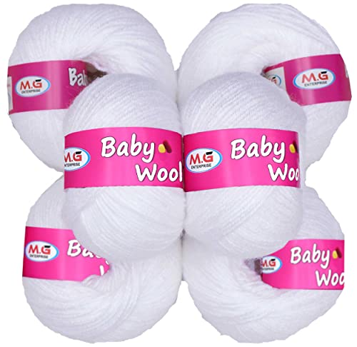Image of M.G Enterprise Acrylic Wool Red (6 pc) Baby Soft 4 ply Wool Ball Hand Knitting Wool /Art Craft Soft Fingering Crochet Hook Yarn, Needle Knitting Yarn Thread Dye X