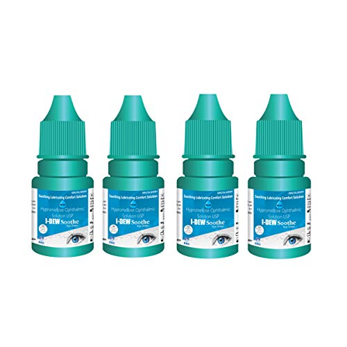 I-Dew Soothe Daytime Eye Drops for Dry Eyes, Drops for Contact Lens Users and Red Eyes QUAD PACK