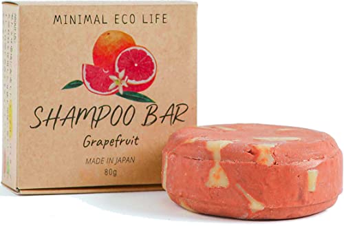 日本製 固形シャンプー MEL 北海道発 無添加 天然素材 ノンシリコン 保湿 手作り 80g シャンプーバー 国産 める石鹸 グレープフルーツ