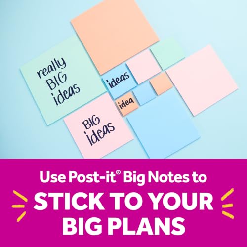 Post-it Super Sticky Big Notes, 8 in. x 8 in., Extra Large Sticky Notes in Fresh Mint, 2 Pads, 60 Sheets Total, Great for Vision Boards, Creative Projects, Study Spaces, Group Brainstorming, and More - Image 5
