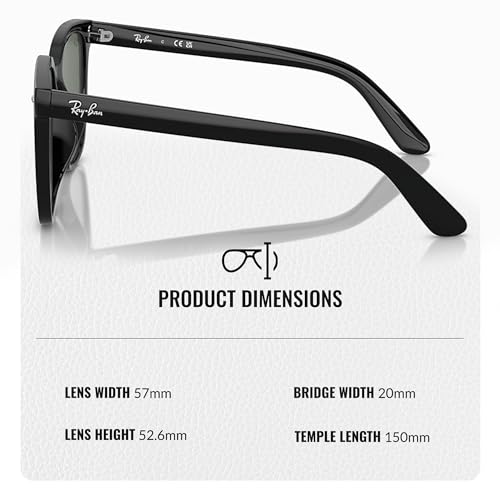 Image of Ray-Ban RB4401D Square Shaped Sunglasses for Men & Women with Official RAYBAN Eyewear Kit