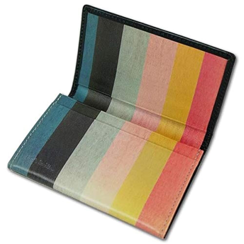 Paul Smith アーティストストライプインサイド　名刺入れ　新品未使用　黒 Paul Smith アーティストストライプインサイド 名刺入れ 新品未