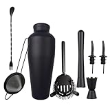 dzqad Juego de Coctelería - Herramienta De Acero Inoxidable Práctica Y Ergonómica para Bartending,Coctelera para Bartending en Casa,para Bares y Hogar