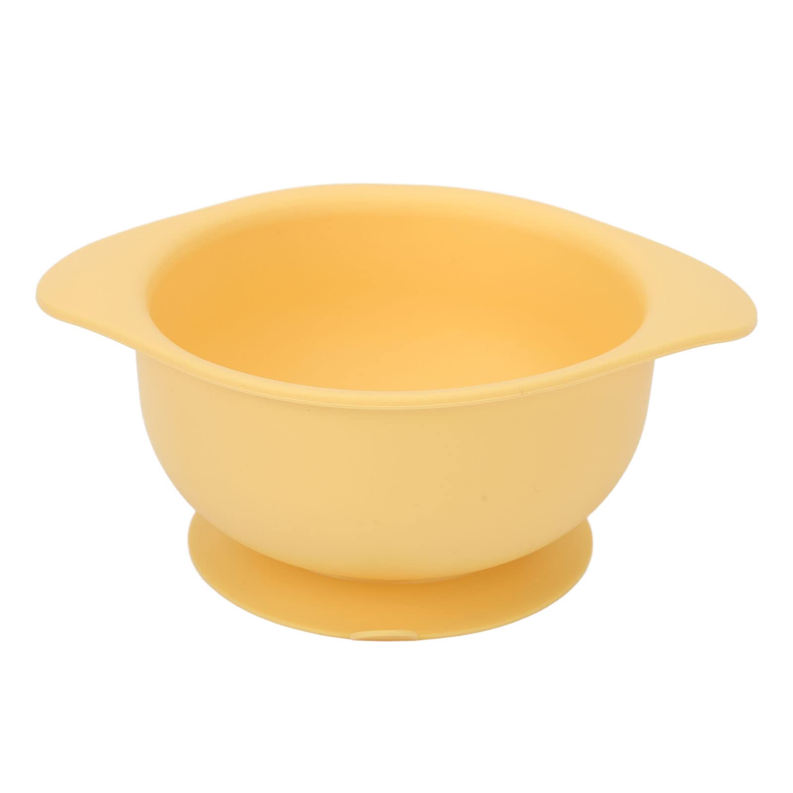 Bol en Silicone, Bol en Silicone pour Personnes âgées Résistant à la Chaleur pour Personnes Handicapées (Jaune)