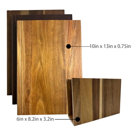Juego de 3 Tablas de Cortar Rectangulares de Madera miniatura 6