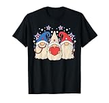 Nurse Gnome Squad American Flag 4th Of July Patriotic USA T-Shirt
