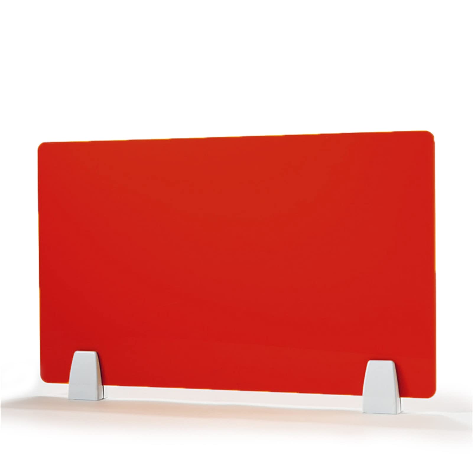 GBRJUYF Office Acrylic Partition Screen, 30x80 cm Red Divider for Workspaces, Libraries & Classrooms, Includes 2 Clips, Protective Desk Privacy Panel