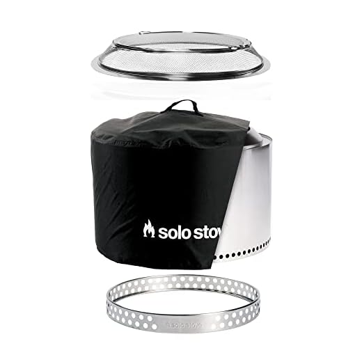 Solo Stove Yukon Big Yard Bundle 2.0 | Incl. Yukon Smokeless Fire Pit with Stand, Shelter, Shield, Portable for Wood Burning, Removable Ash Pan, Stainless Steel, H: 19.8in x Dia: 27in, 50.85lbs