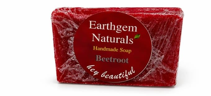 Image of EARTHGEM Beetroot and Goat Milk Charcoal Soap Combo Glow Detox Deep Cleansing Bathing Bars Smooth Healthy Skin Care Routine | 100 Each
