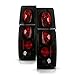 For 1986-1997 Nissan Hardbody D21 Pickup Truck Black Smoked Tail Brake Lights Lamp Left + Right Pair