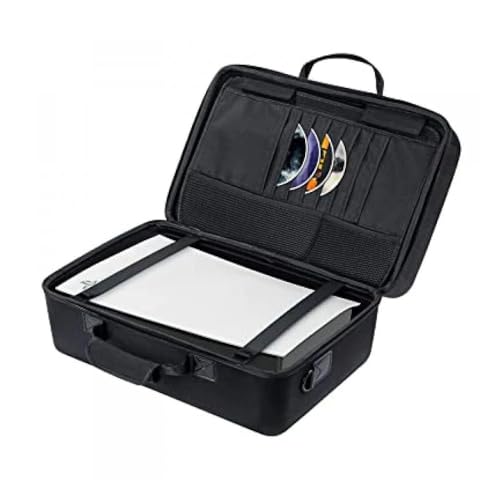 Image of New World Storage Bag for PS5 Slim, Travel Bag for PS5 Slim, Carrying Case Briefcase Type for PS5 Slim,Waterproof shoulder bag for Playstation 5 Slim with Both side storage compartment-Black