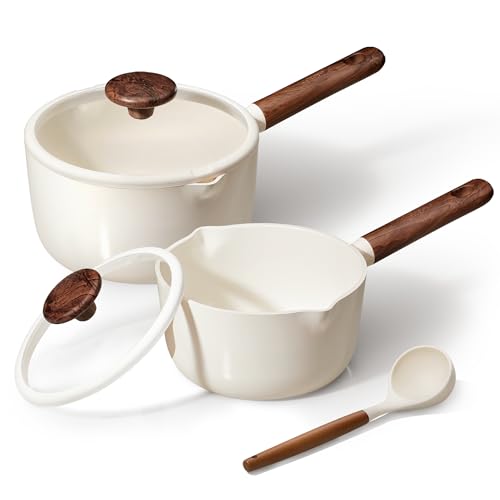 Save 40% on CAROTE Ceramic Nonstick Sauce Pan Sets - $35.99