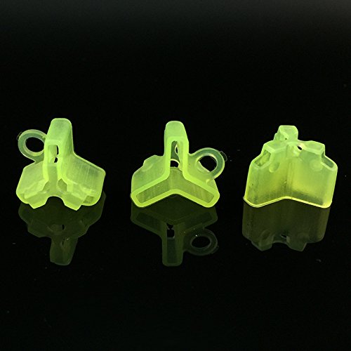 ICE SEA 100pcs Fishing Treble Hooks Protector 5 Sizes Mixed Fishing Hook Safety Cover Fluorescent Yellow Bonnet Caps