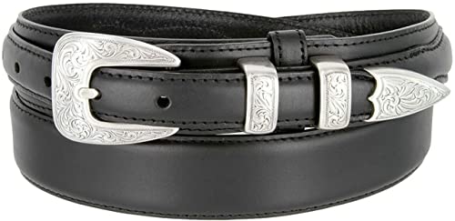 Image of Belts.com Western Buckle Belt Oil Tanned Genuine Leather Ranger Belt 1-3 /8 inch(35mm) Taper to 3 /4 inch(19mm) Wide-Multiple choices