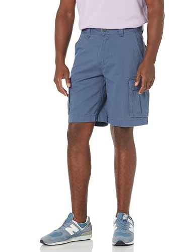 Image of Amazon Essentials Men's 10 inch Classic-Fit Cotton Twill Cargo Shorts with Multiple Pockets, Zip Fly, Button Waist (Available in Big & Tall)