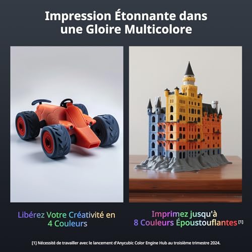 ANYCUBIC Kobra 3 Combo Multicolore FDM 600 mm/s - Vue d'ensemble et qualité de fabrication
