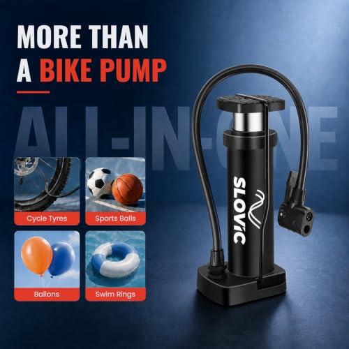Image of Slovic Cycle Pump for Bicycle, Bike & Car [100 PSI]