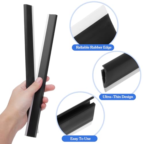 Image of LIFKOME Dustpan Replacement Edge Strips 11.41 Inch Soft Rubber Lip for Garbage Shovel Repair and Dustpan Plastic Edge Replacement for Efficient Floor Cleaning