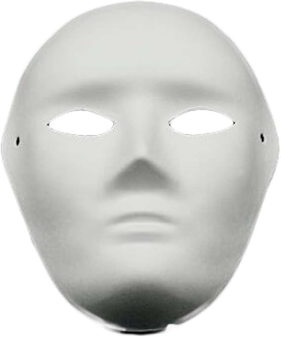 Amazon Co Jp 10個の白いマスクコスチュームマスク絵画フルフェイスマスクブランクマスクdiyペーパーマスク ファッション