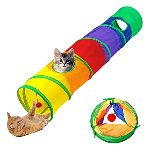 Aokuy Cat Tunnel with Peek Holes Cover