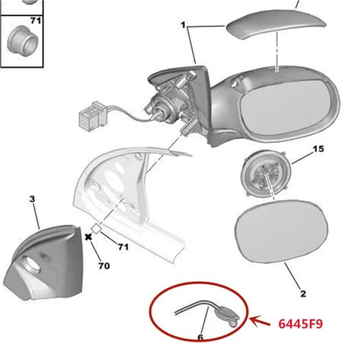 Sensor de temperatura exterior 6445F9 Peugeot 206 207 307 Partner Expert 5