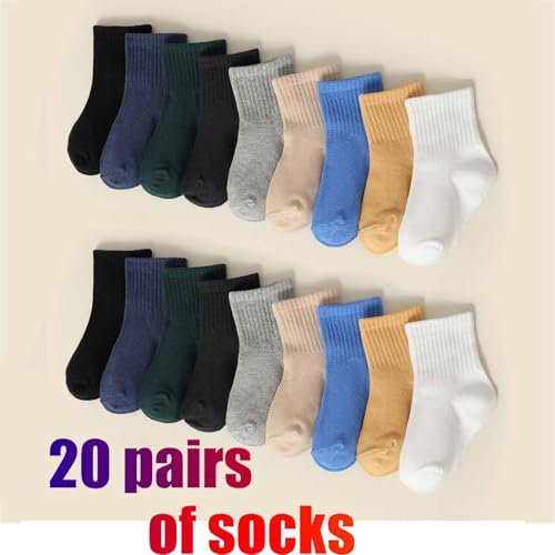 Socks for Girls 20-Pack Soft Lightweight for Unisex Baby Boy and Girl Durable and Breathable Comfortable Ankle Sock2