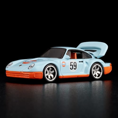 Hot Wheels Porsche 959 Gulf Blue escala 1:64 miniatura 2
