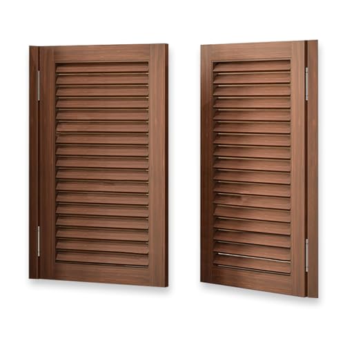 Porte del salone in legno massello naturale, 180 oscillazioni con chiusura automatica, privacy Louvered per cucina, bar, facile da installare hardware incluso, personalizzate
