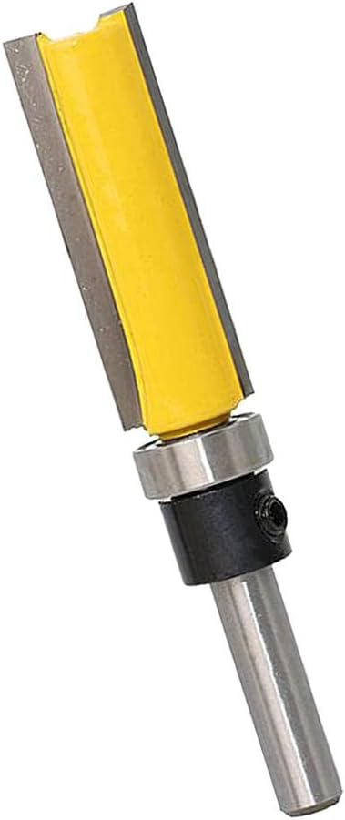 JAZZY PEARLS® 1/4'' Shank Top Bearing Flush Trim Router Bit Woodworking Cutter 12.7x38mm-Home & Garden - Tools - Power Tools - Router Bits