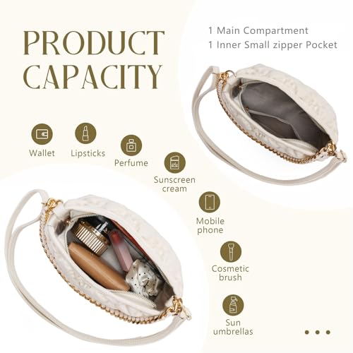 Bolso bandolera acolchado para mujer con asa superior miniatura 6
