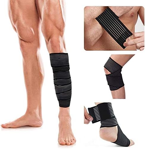serveuttam� Knee Support for Men Elastic Calf Knee Compression Bandage Wraps Support for Ankle Wrist Thigh,Reduce Muscle Swelling and Sprains,Pain Relief,Shin Splints Guard for Sports Gym