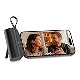 KSIX Mini Power Bank, 5000 mAh, tragbarer externer Akku für Typ-C-Geräte, Plug & Go-Design, kabellos, zum Aufladen von Smartphones und Gaming-Controllern