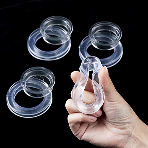 COSCOOL Outdoor Table Umbrella Hole Ring Plug and Silicone Cap Set for Glass Outdoor Patio Table 2 Inch (Clear)