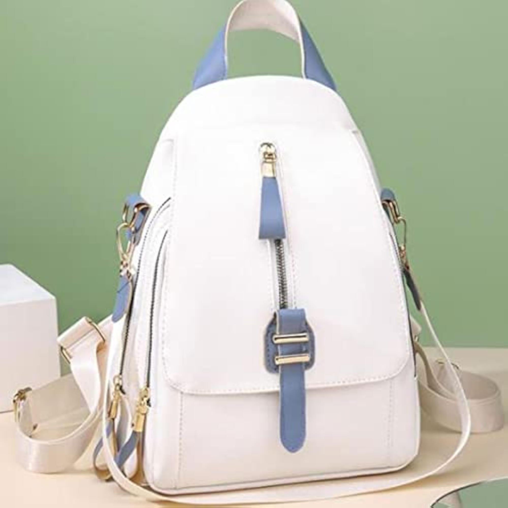 Women's PU Outdoor Travel Backpack with Hit Color Design