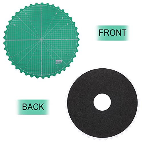 EXCEART Rotary Self- Healing Snijmat Ronde Draaitafel Green Grid Cut Matt Voor Naaien Quilten Scrapbooking Diy Ambachten… - Image 7