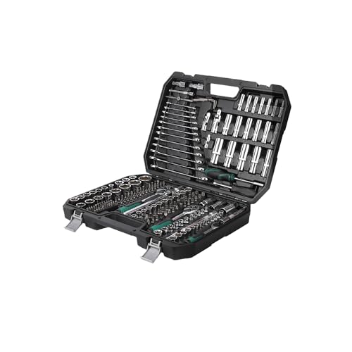 216-Piece Drive Ratchet and Socket Set with 72-Tooth Reversible Ratchet,