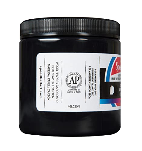 Speedball Acrylic Screen Printing Ink, 8-Ounce, Black #TOP2