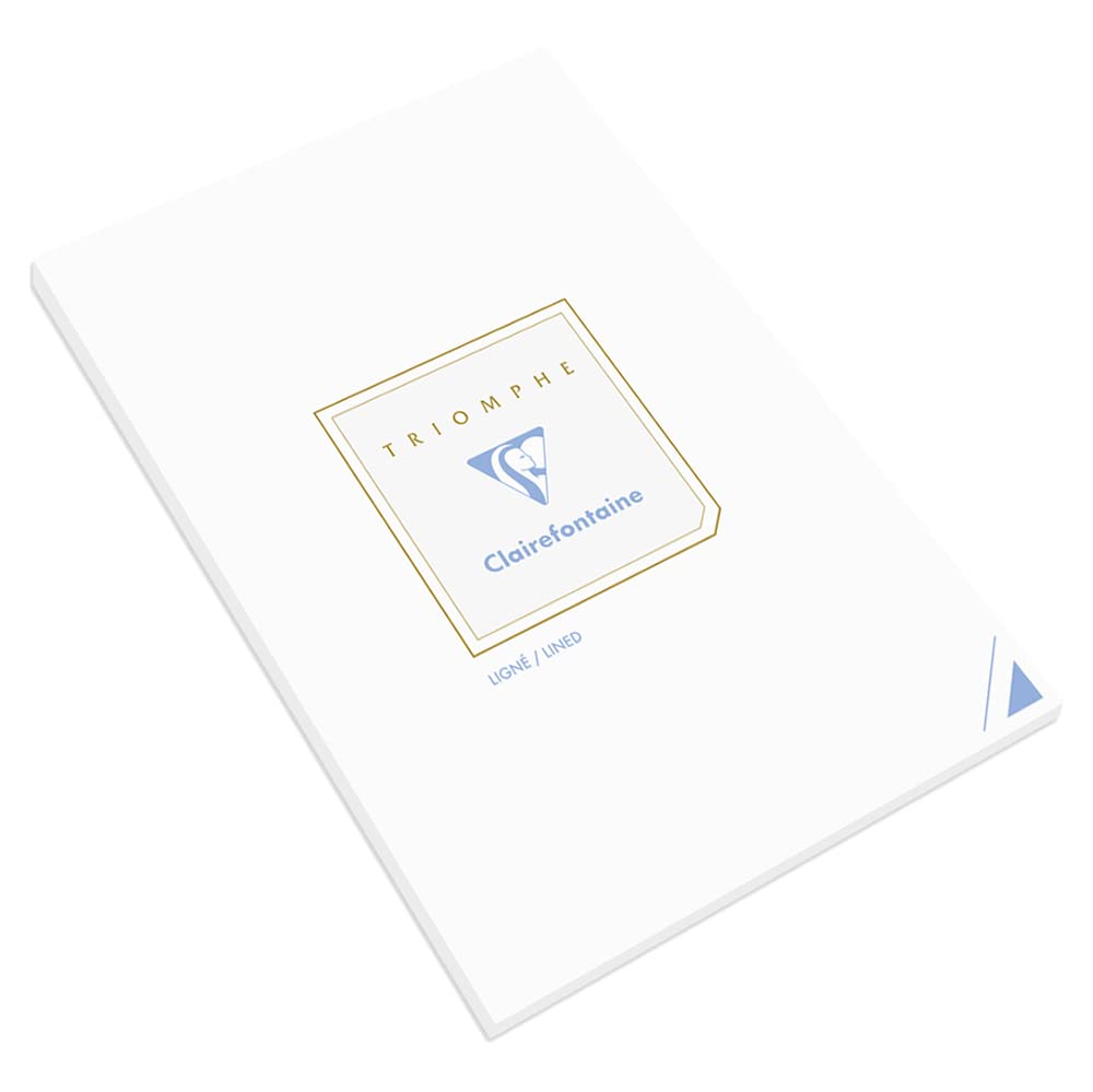 Clairefontaine 6174C – Blok korespondencyjny Triomphe 50 arkuszy w linie białych A4-21x29,7cm – 90g/m²