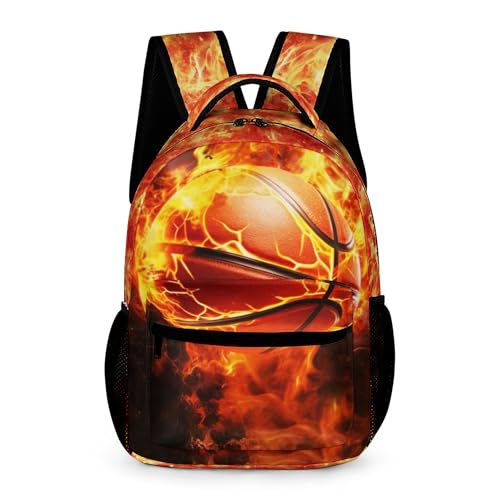 ZCJB-WSRY Mochila escolar Fire Ball para crianças, meninas, meninos e adolescentes, Mochila Fireball 2, Medium, Desenho animado