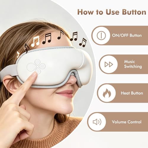 LAOBEN Eye Massager with Heat- Eye Mask for Migraines & Improve Sleep — view 3