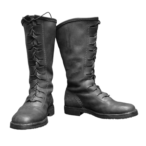 Bottes mi-mollet coupe large pour hommes en cuir résistant contre la fatigue - 6