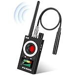 K18 Hidden Camera Detector – RF Signal Scanner for Hidden Devices, GSM Tracker, Listening Bugs & Magnetic GPS Finder, Portable Anti-Surveillance Device for Hotel, Office & Home (Black)