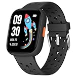 BIGGERFIVE Smart Watch for Kids No APP No Phone Needed, 1.8" Fitness Tracker Watch Pedometer, Sleep Monitor, IP68 Waterproof, Step Counter, Puzzle Games for Girls Boys Teens 5-16, Black