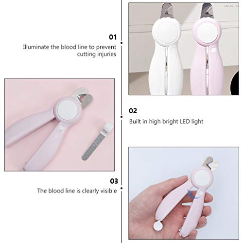 Cortador de unhas Balacoo para cães com luz de LED, cortador de unhas para gatos e cães, tesouras de
