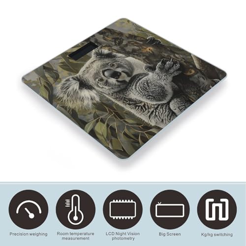 Báscula Digital de Baño Koala Bear con Vidrio Templado miniatura 3
