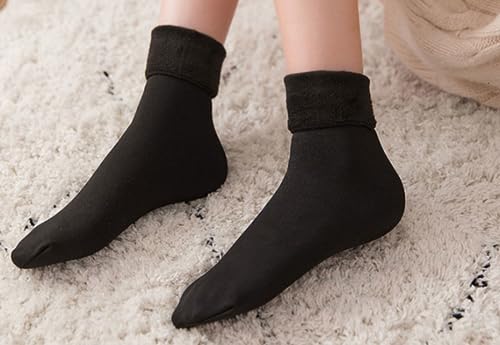 Image of Glus Unisex Winter Warm Fleece Socks, 100% Warm Super Hot For Men & Women
